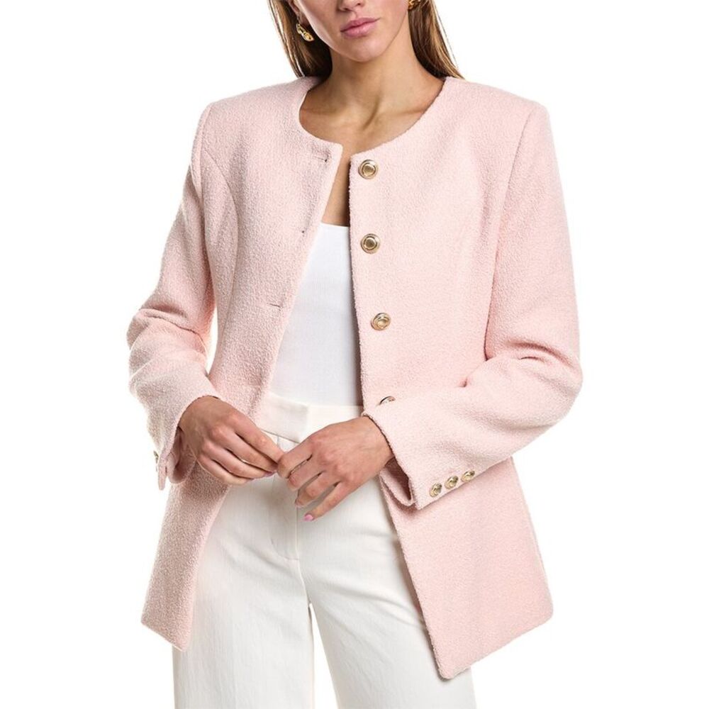 Endless Rose Womens  Tweed Buttoned Vest, Pink